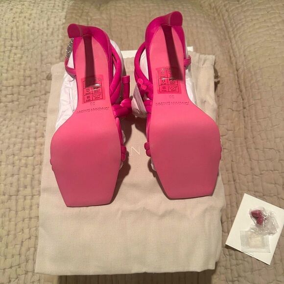 Jonathan Simkhai Cassie Crystal Strappy Sandals, Pink Size 38 New in Box $595 - Picture 11 of 14